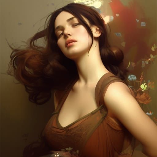 Fashionable Hourglass Figures in Hyperdetailed Portrait