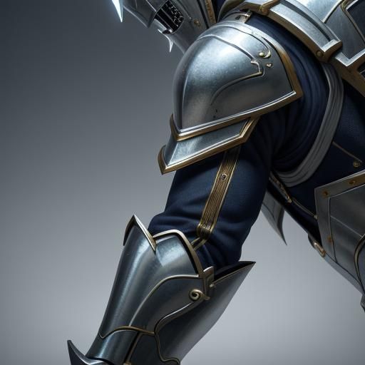 Knight in Shimmering Armor: Anime-Style Concept Art