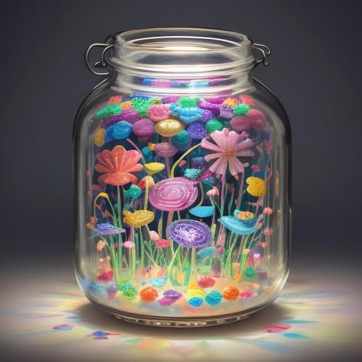 Fantasy Flowers in a Jar: Hyperrealistic Candy Art