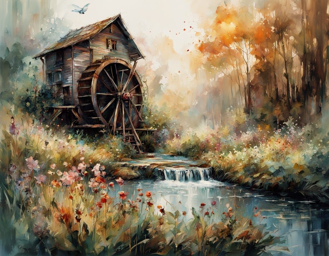 Waterwheel landscape