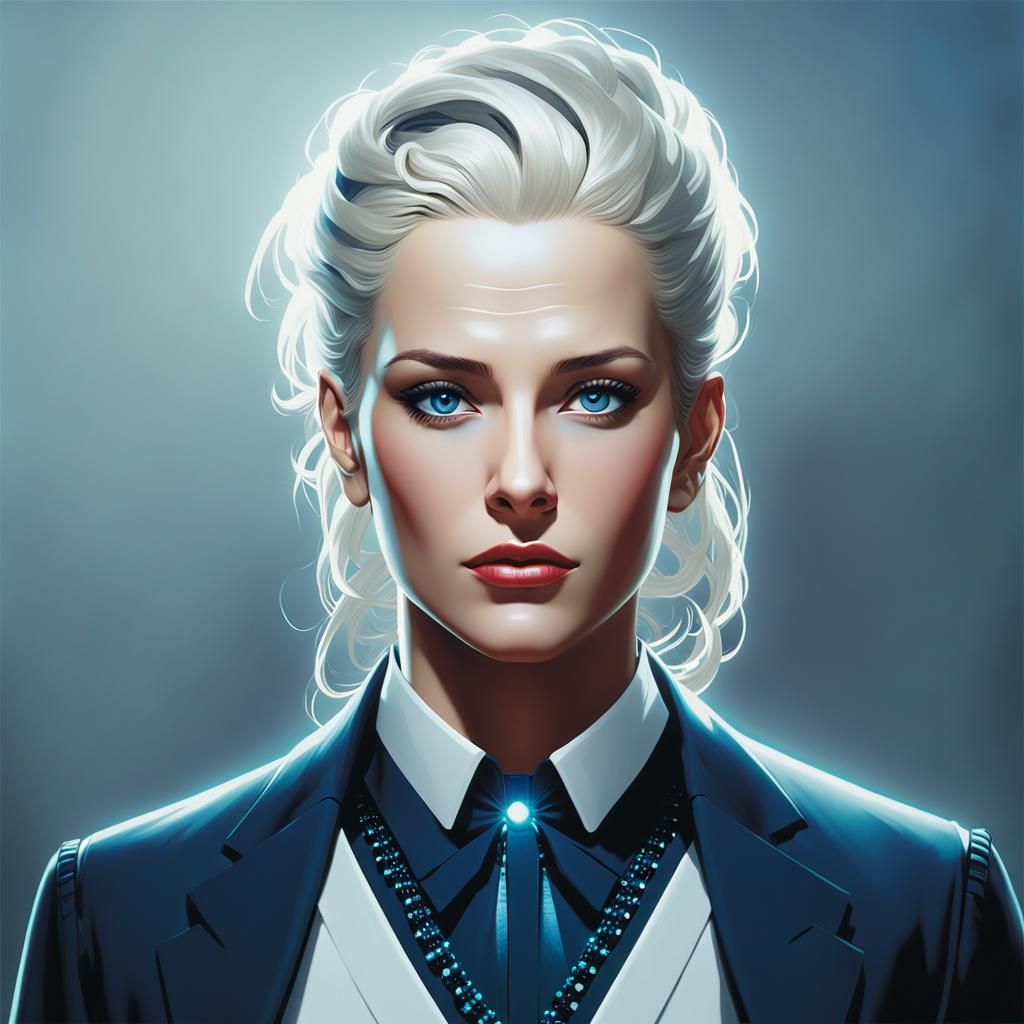 Nordic Leader Portrait in Anime Style