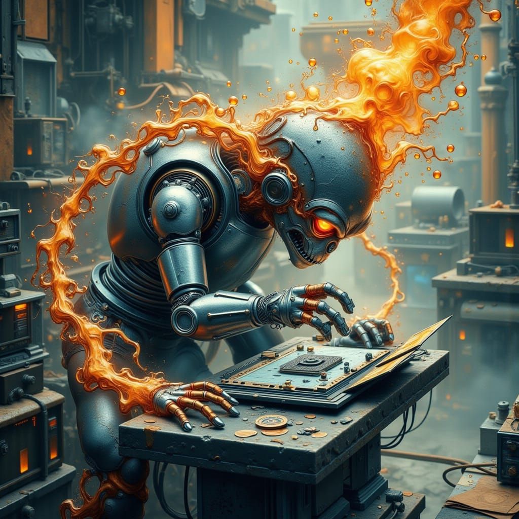 AI Generated Image: Abstract Node Monkey POV