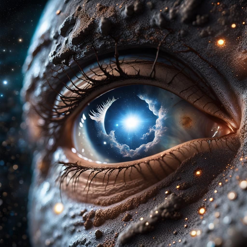 Cosmic Eye Filled with Galaxies and Stars
