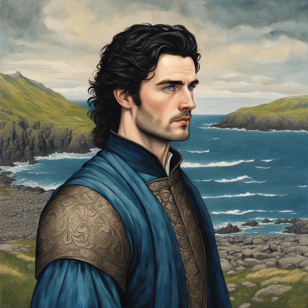 Handsome Irish Man on Irish Sea Shore