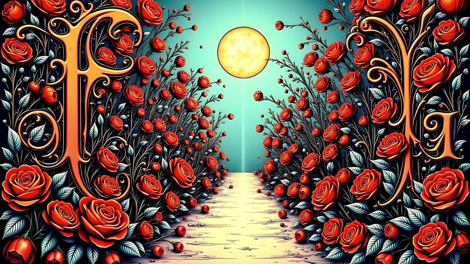 Bold Typography Poster with Red Accents