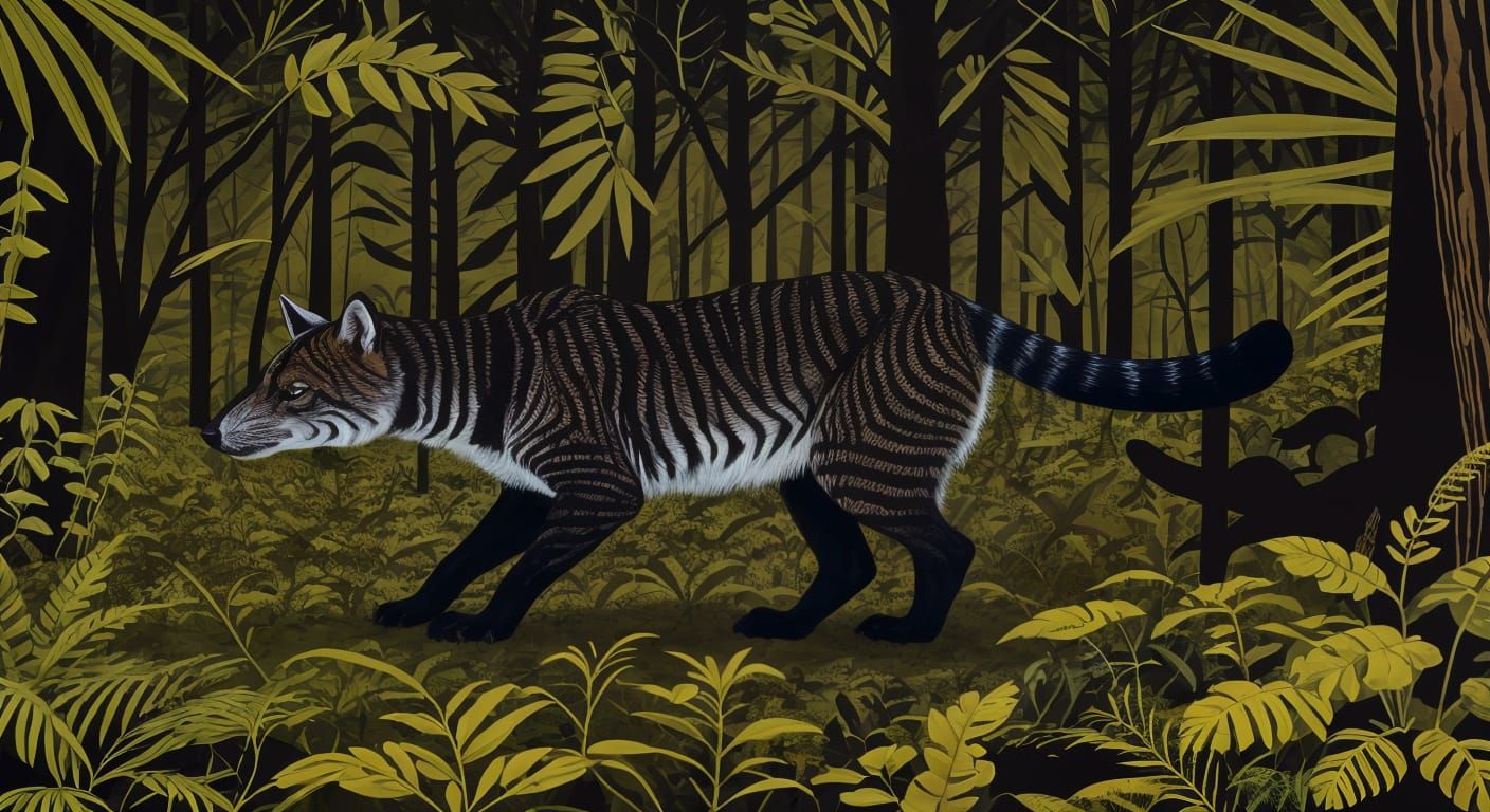 AI Image of a Thylacine