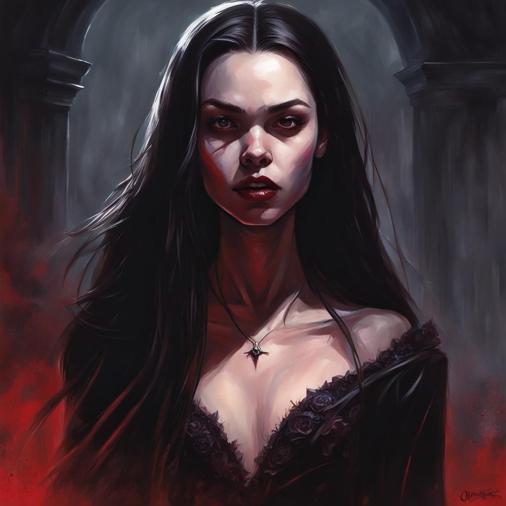 Sinister 'Vampire' Interpretation as Digital Art