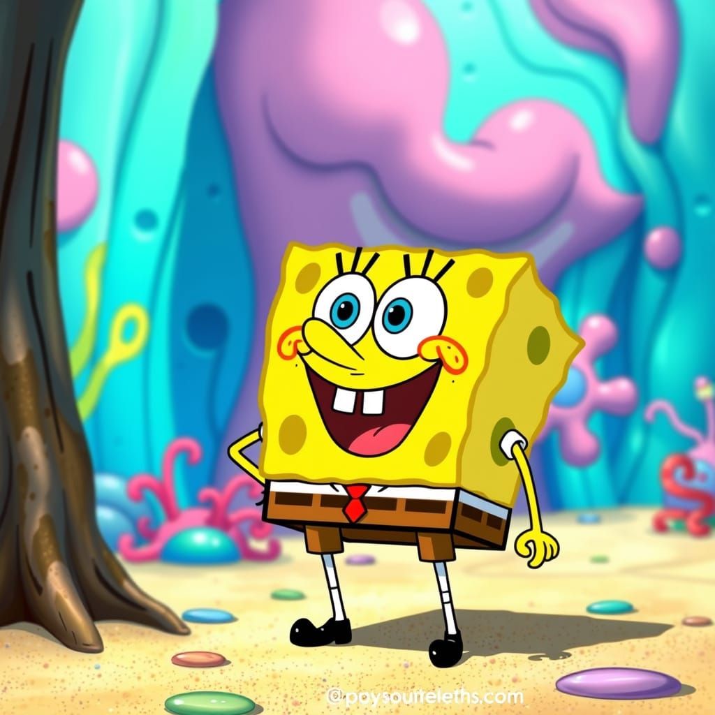 Spongebob Squarepants in Dreamlike Animation Style
