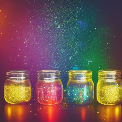 Magic Captured: Sparkling Dust in Glass Jars