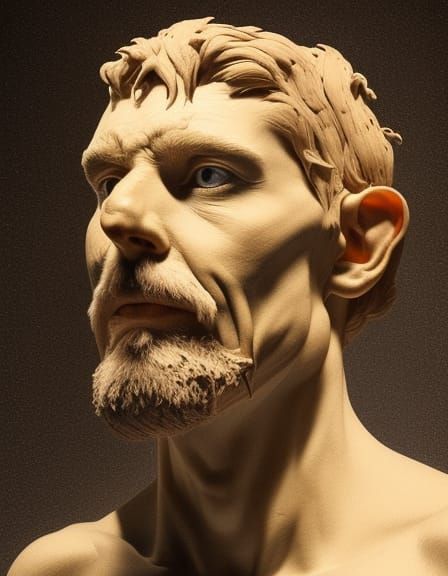 Play-Doh Man Bust, Hyperdetailed Concept Art