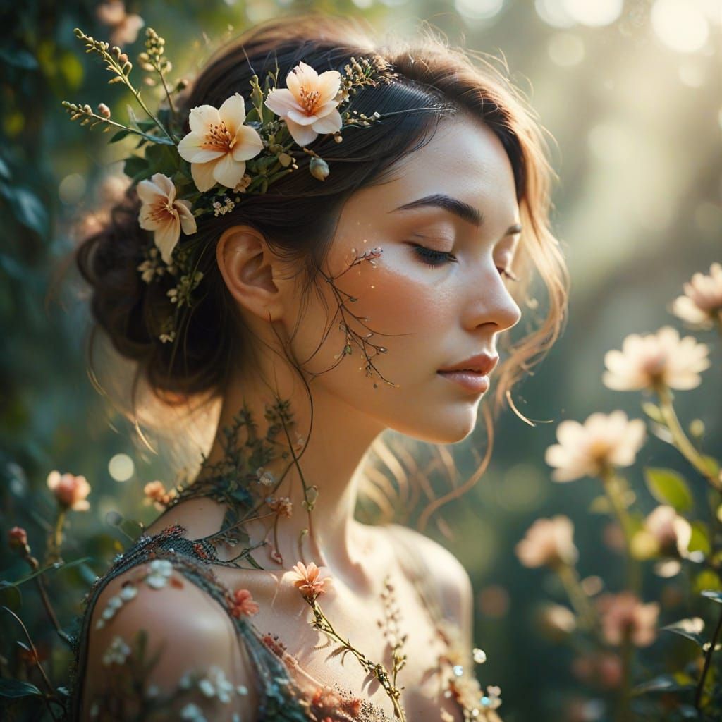 Ethereal Florist Portrait in Vibrant Bloom