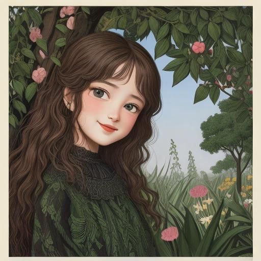 Heart on a Tree: Vivid Surreal Illustration