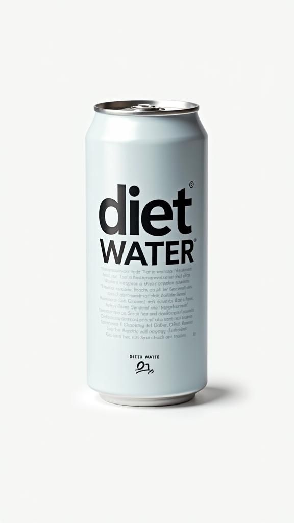 Diet Water Can in Minimalist Style