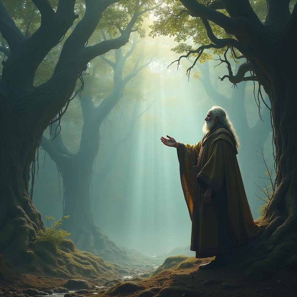 Mystical Forest Reverie in High-Fantasy Style