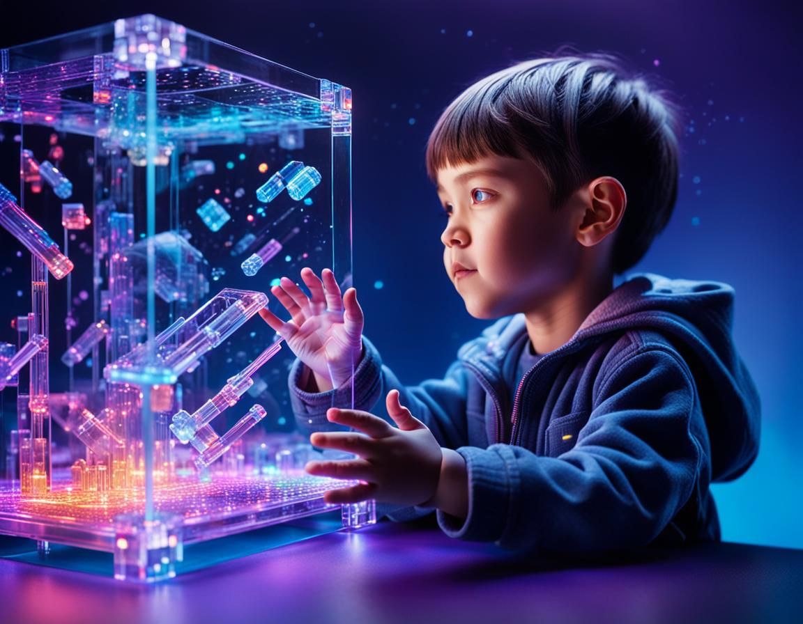Futuristic LED Toy: Interactive Sci-Fi Concept Art
