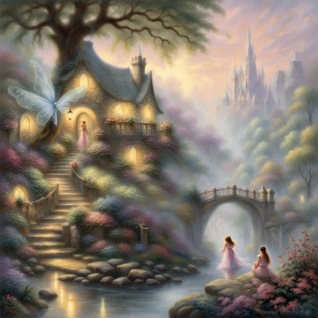Ethereal Fairies in a Luminous Fantasy Landscape