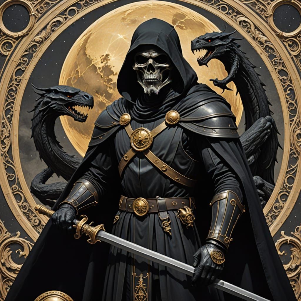 Saturn and Grim Reaper Figure, Renaissance Style
