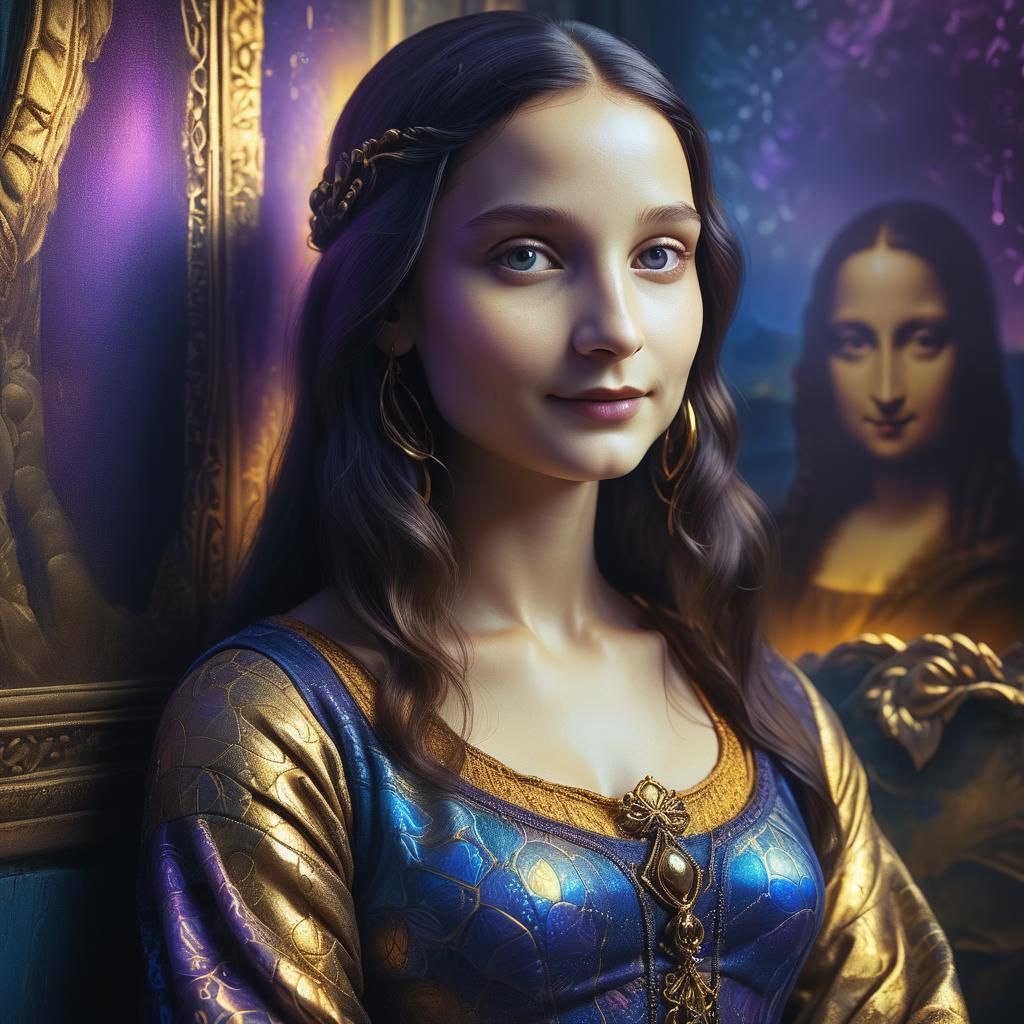 Enigmatic Muse in Dreamlike Realm