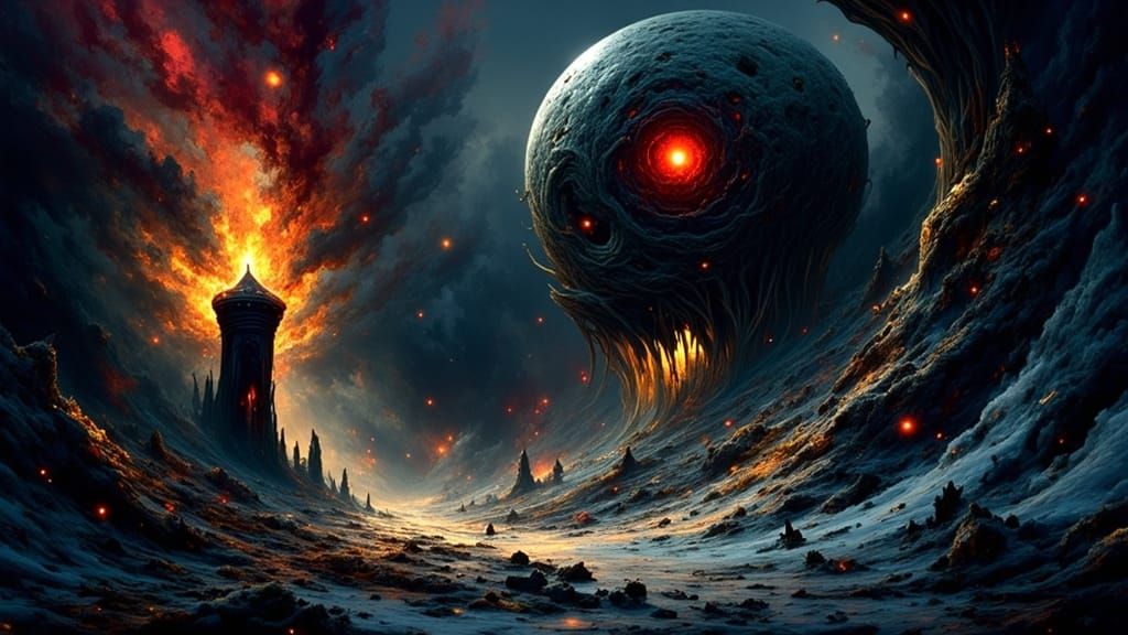 Surreal Dreamscape in High Contrast