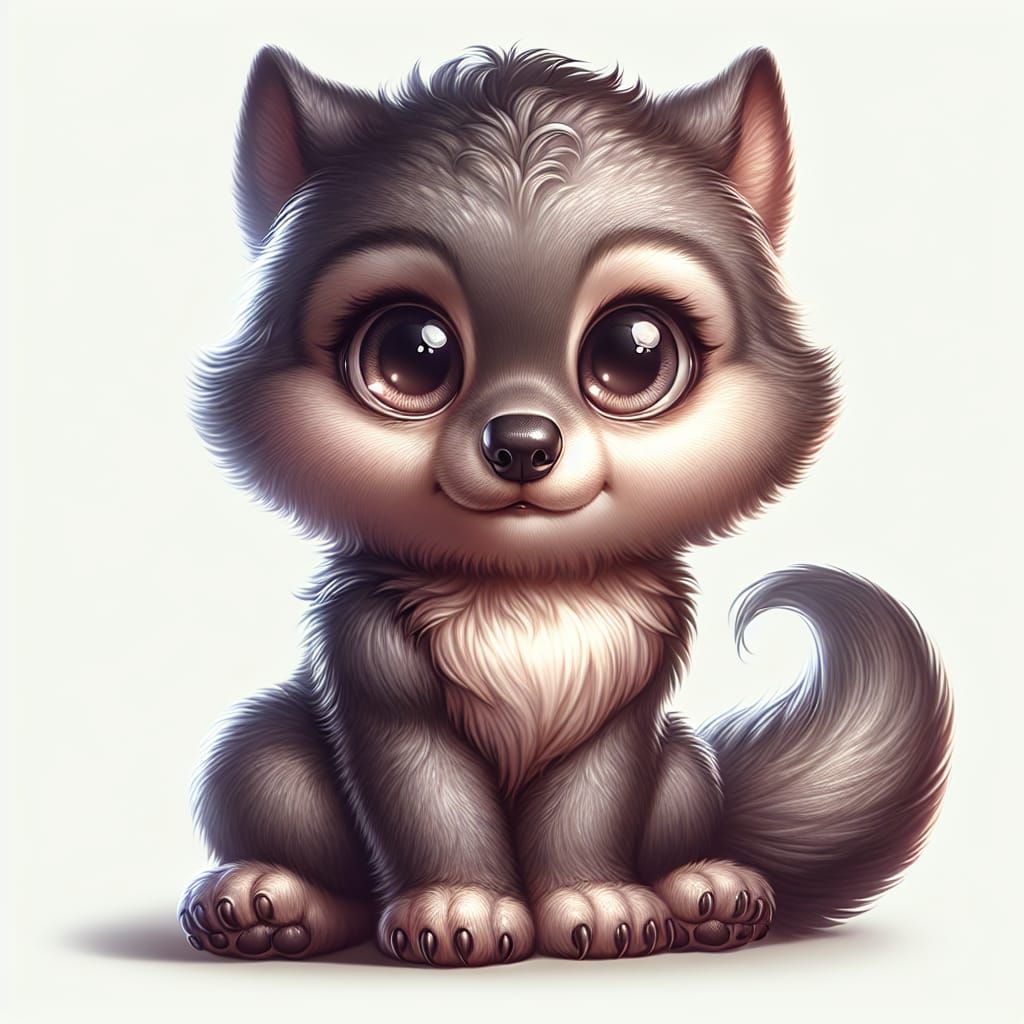 Charming Werewolf with Expressive Eyes and Thick Fur