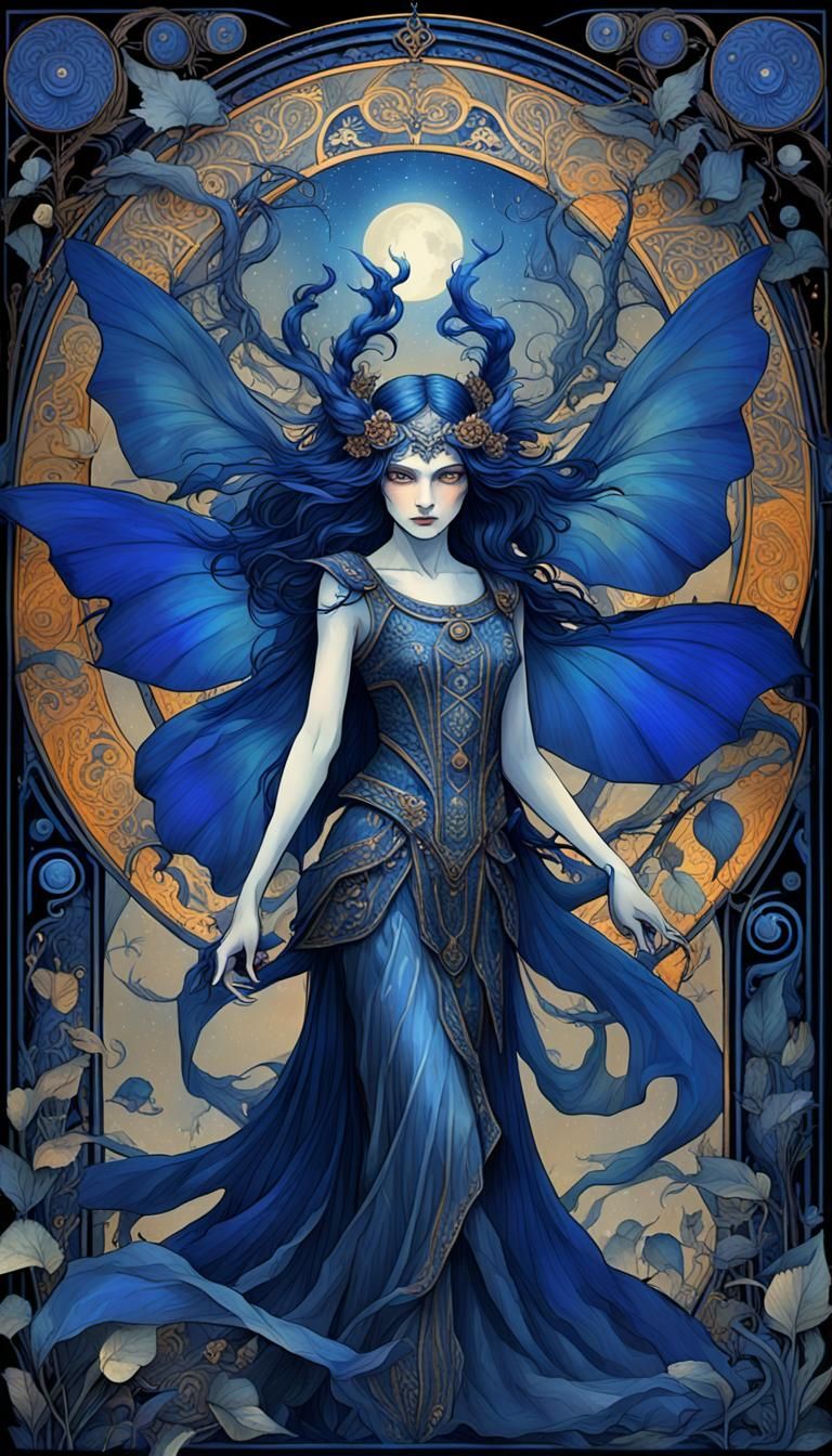 Dark Fae Revels: Unseelie Court in Art Deco Style