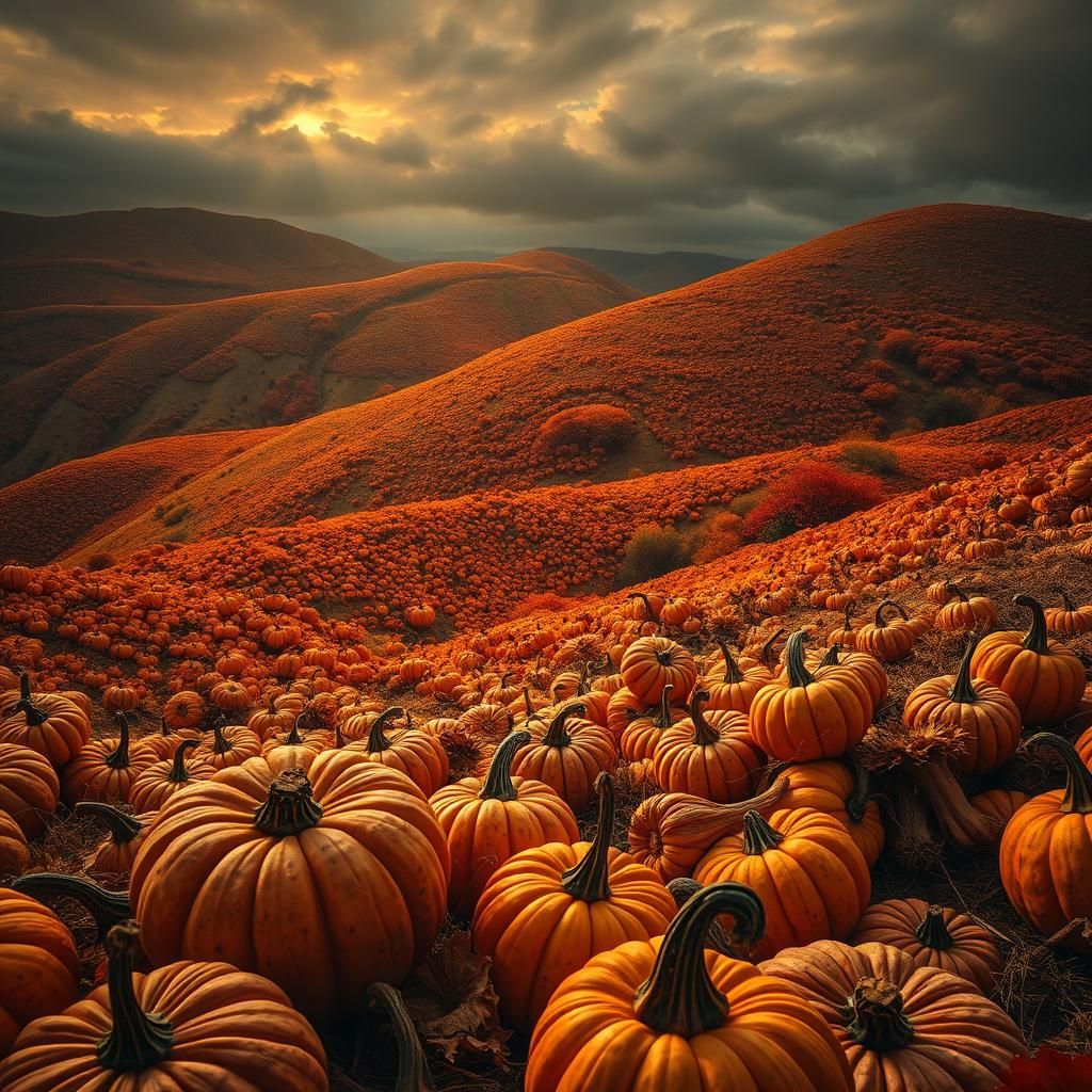 Autumn Hills Crafted from Bottle Gourds in HDR