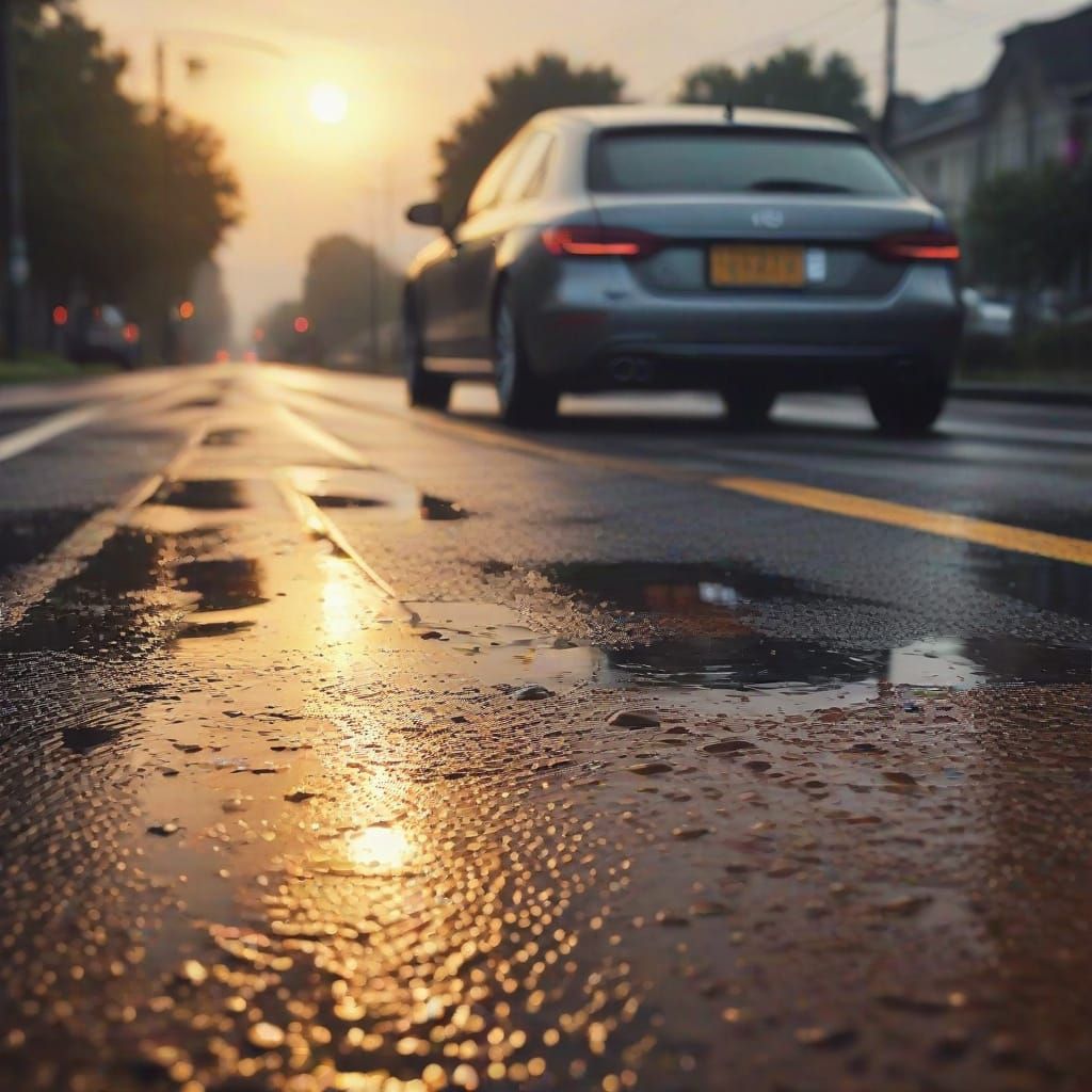 Road to Rainy Dawn in Cinematic Warmth