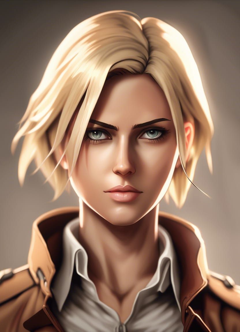 Beautiful Annie Leonhart Portrait in Anime Style