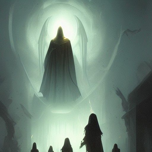 Sinister Holy Figure Digital Painting