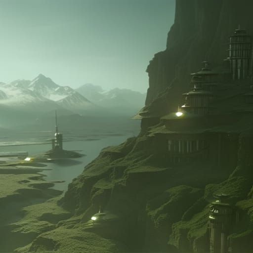 Epic Mantis Mecha Digital Matte Painting