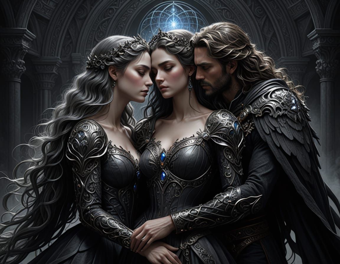 Enchanting Dark Fantasy Goddess of Polyamory