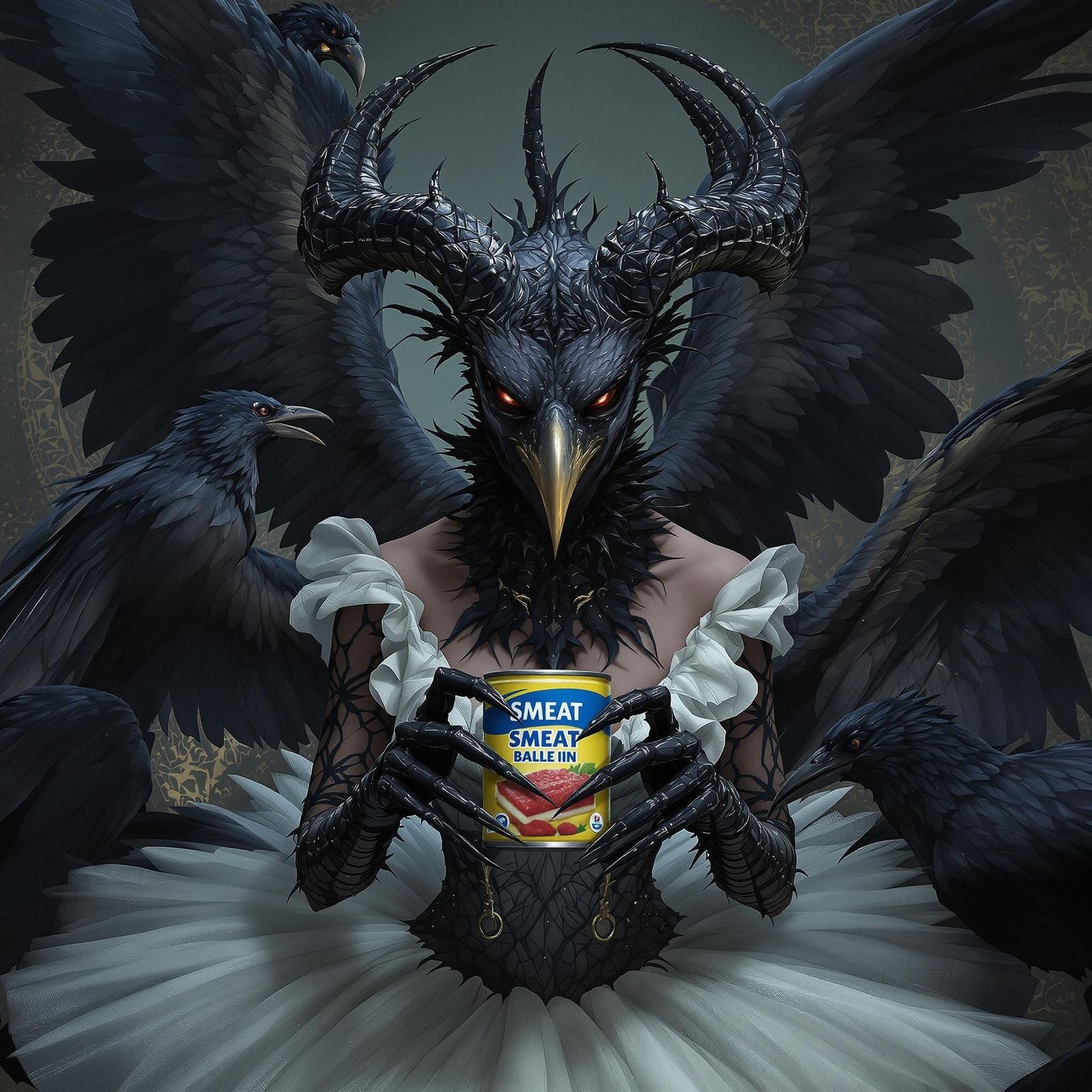 Vulture Ballerina with SMEAT: Art Nouveau Portrait