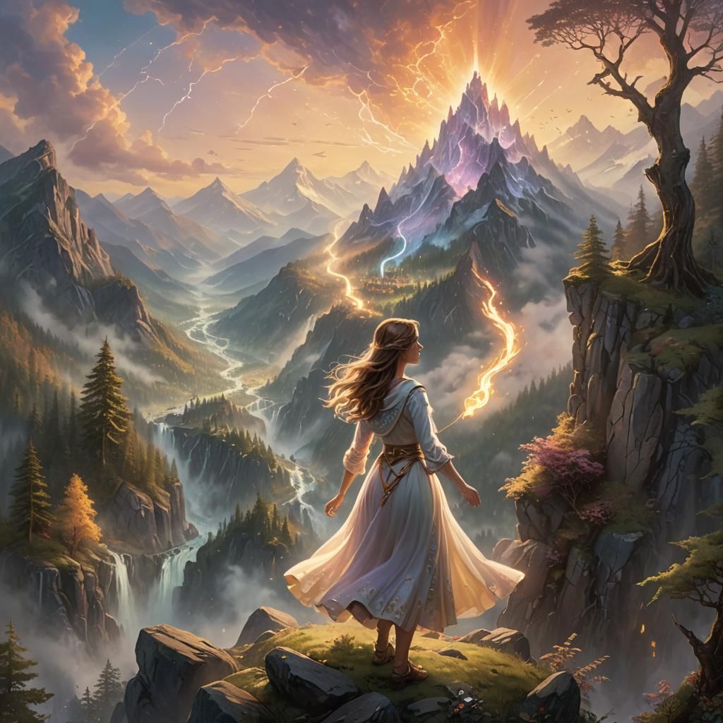 Ethereal Fantasy Girl Saving Magical World