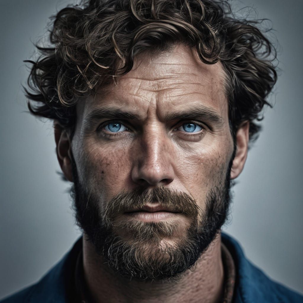 Strong Jawline Portrait in Moody Monochrome