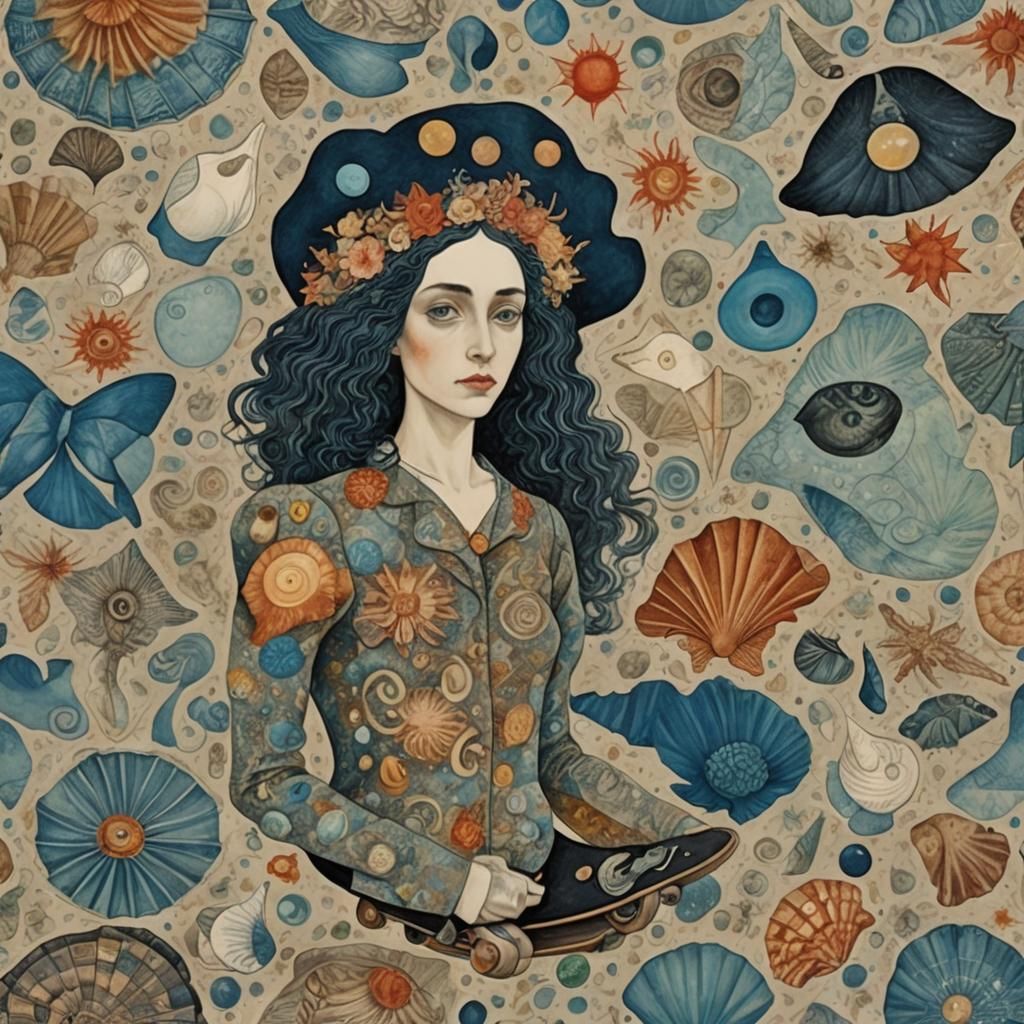 Surreal Seashells in Dark Surrealist Style