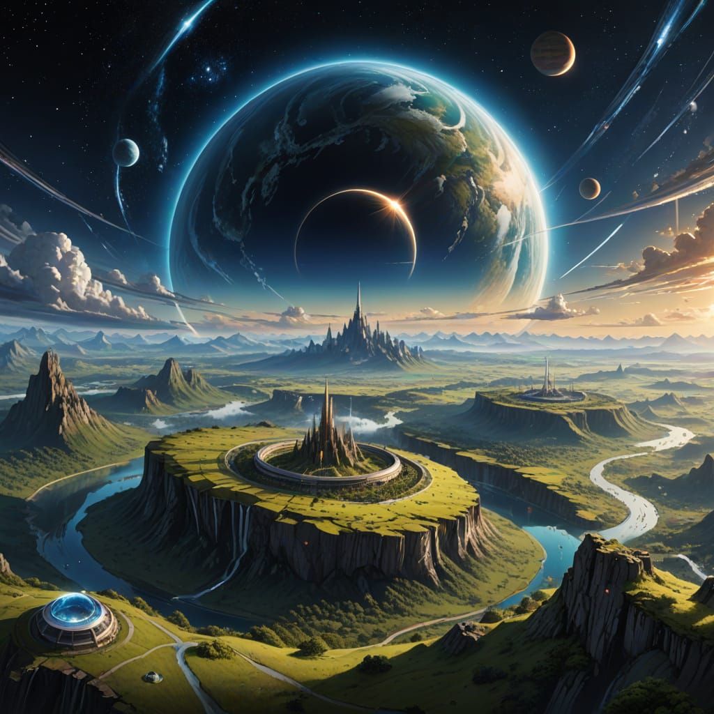 AI Generated Ring World Megastructure