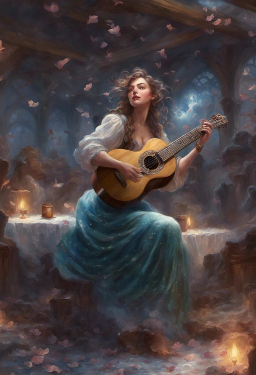 Ethereal Bard Performance in Fantasy Tavern