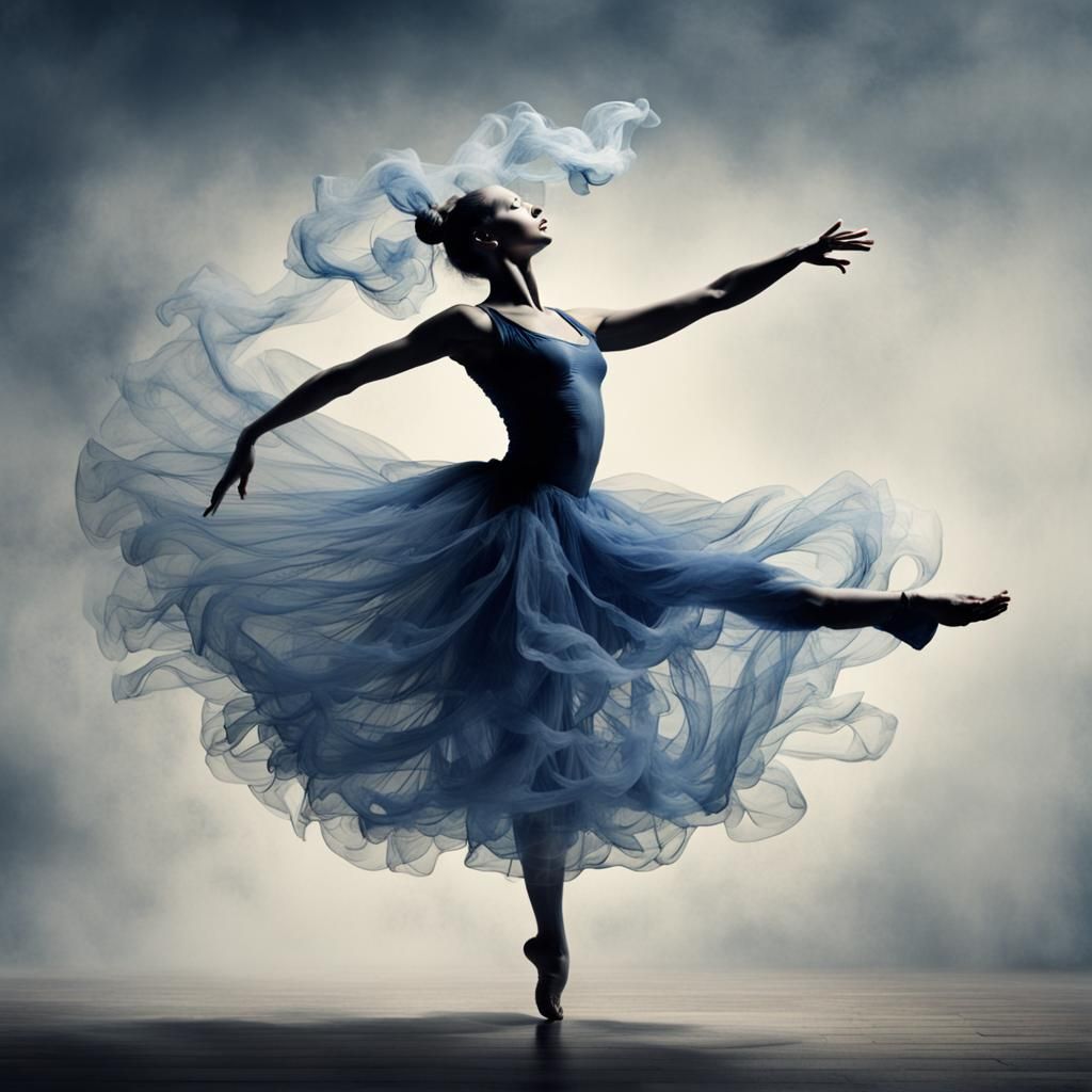Ethereal Air Dancer in Surreal Style