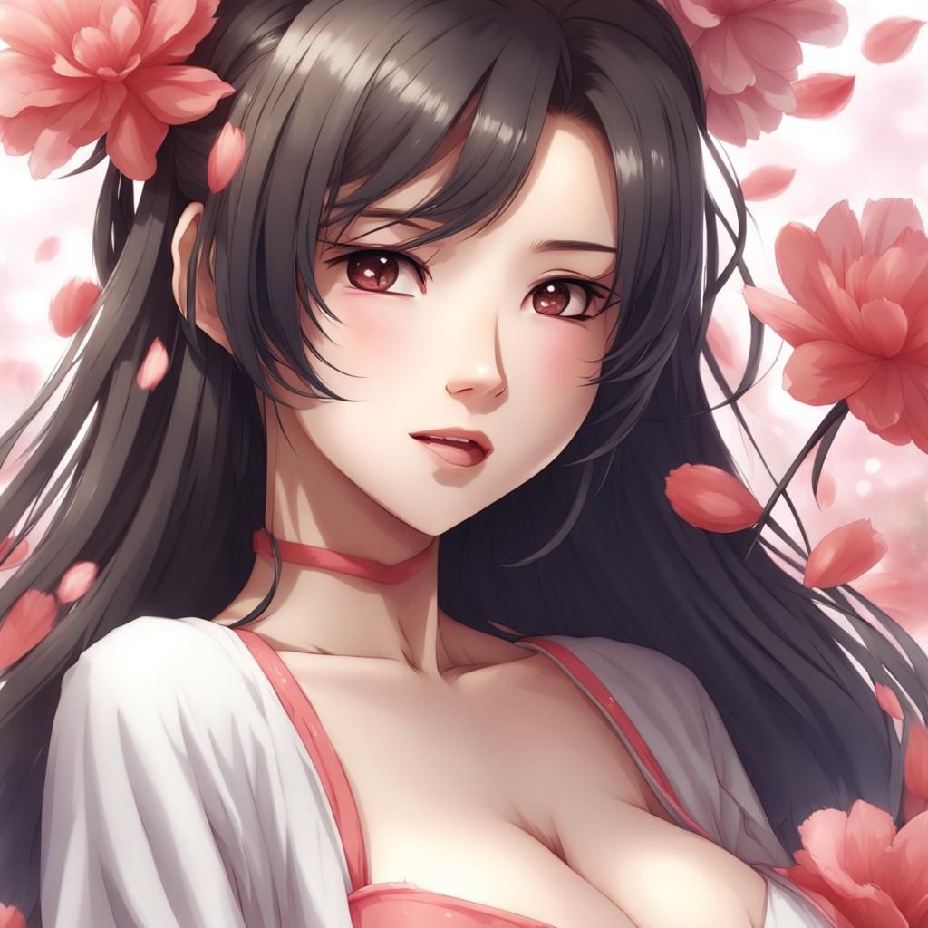 Anime Style Portrait of a Beautiful Asian Girl