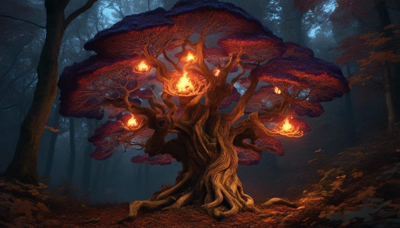 Tree Ent Casting Fireball in Fiery Dungeon