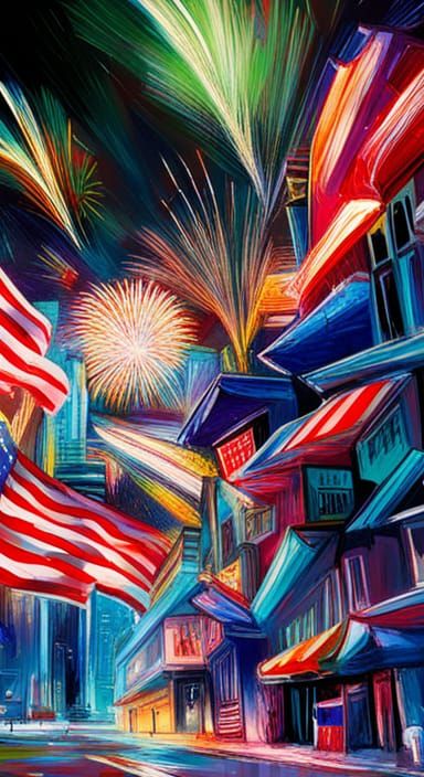 Stars and Stripes abstract