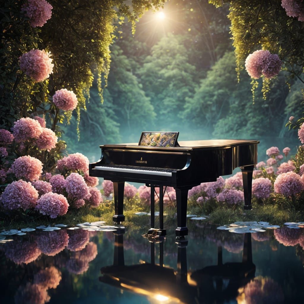 Ethereal Oasis of Whispers and Blooms