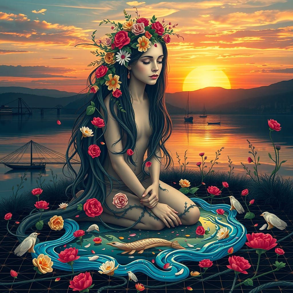 Surreal Bio Art Digital Artwork of Empowerment and Personal...