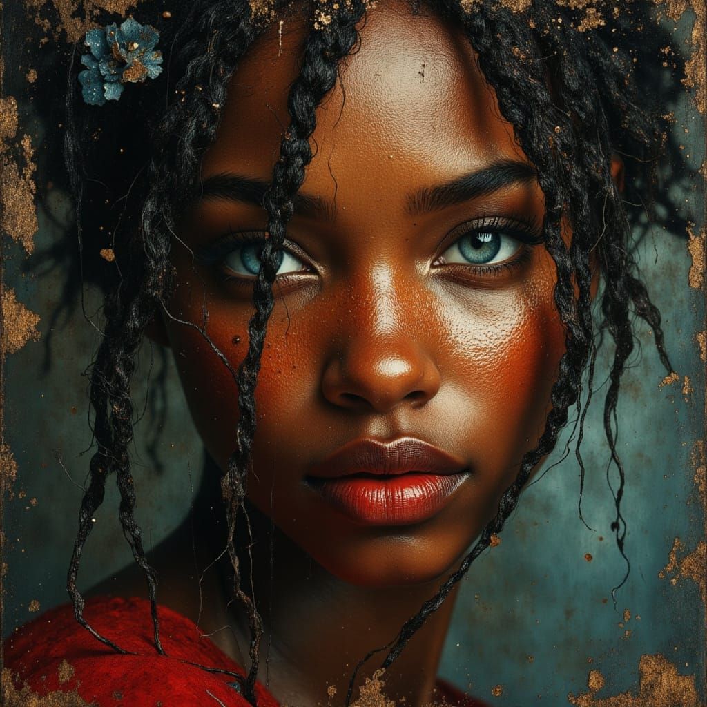 African Goddess Portrait in Vogue Style