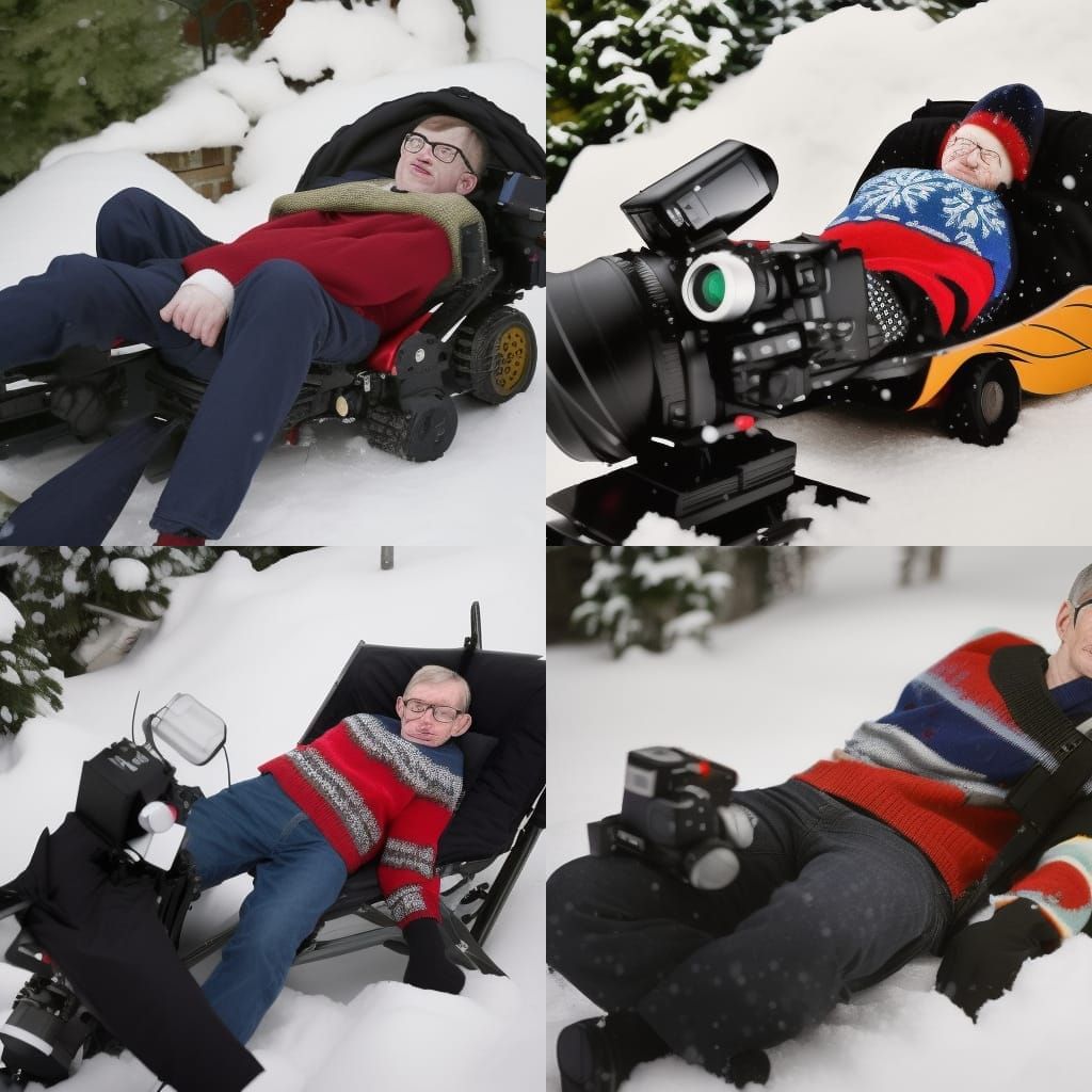 Stephen Hawking Christmas Crash: Professional Photography