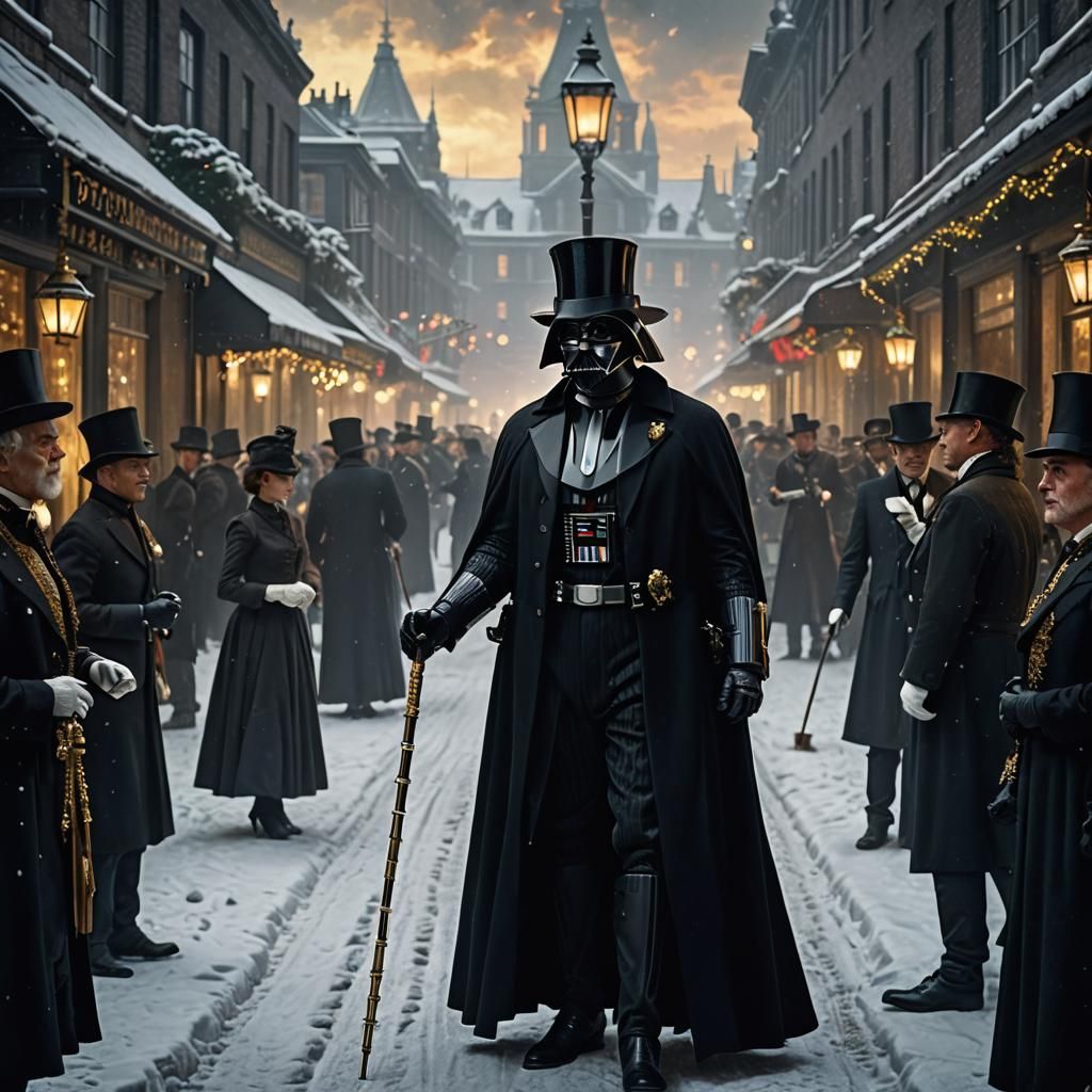 Darth Vader at 1800s Gala as Digital Painting