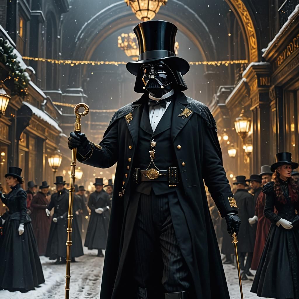 Darth Vader in Gala Attire, Digital Matte Painting