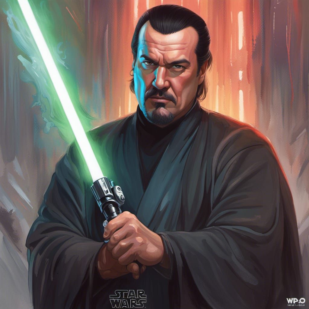 Lightsaber Portrait in Star Wars Style