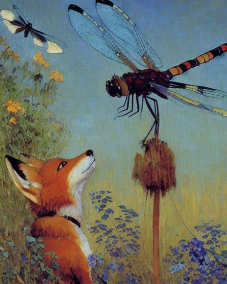 "The Cricket, the Dragonfly and the Fox" Aesop's fable