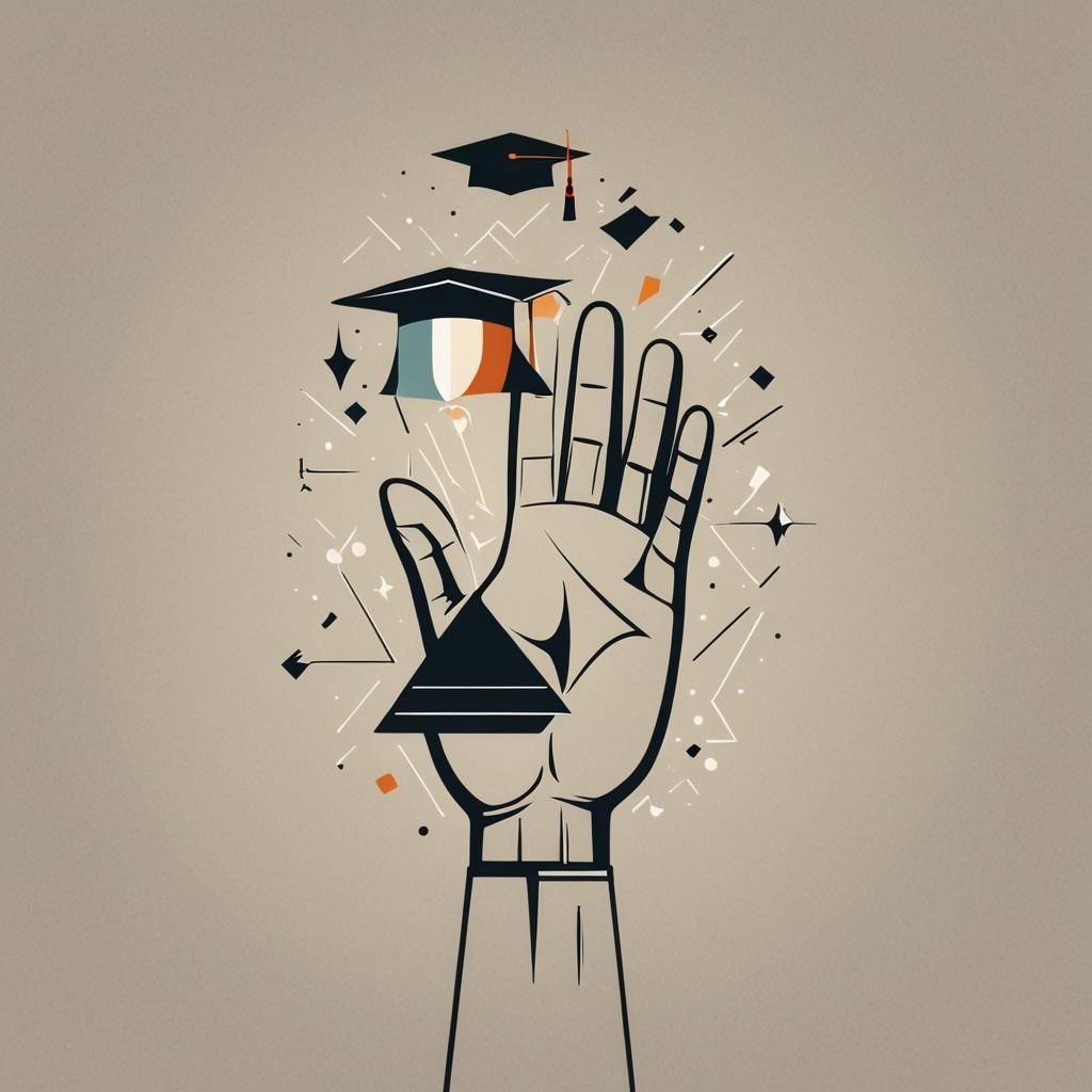 Minimalist Symbol of Education and Giving